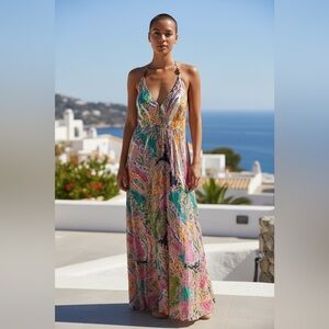 Multicolor Paisley Maxi Dress